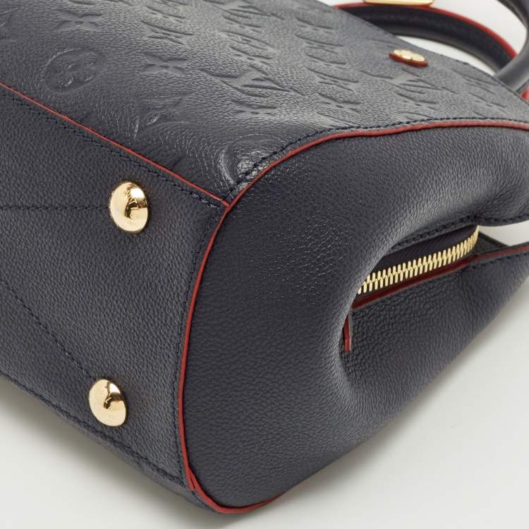 Pre Owned Louis Vuitton Marine Rogue Monogram Empreinte Leather Montaigne BB Bag