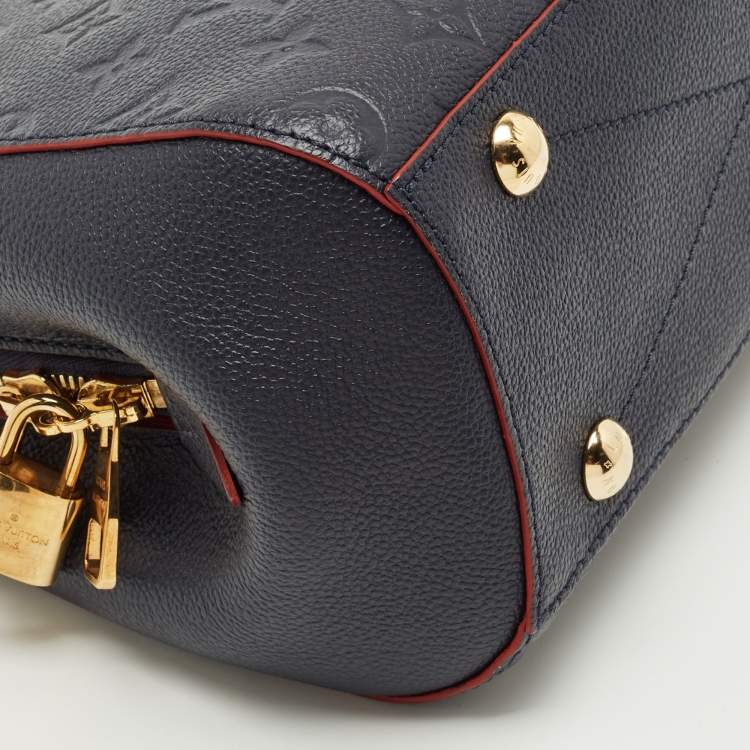 Pre Owned Louis Vuitton Marine Rogue Monogram Empreinte Leather Montaigne BB Bag