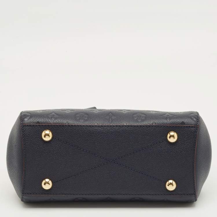 Pre Owned Louis Vuitton Marine Rogue Monogram Empreinte Leather Montaigne BB Bag