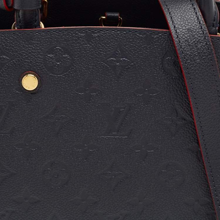 Pre Owned Louis Vuitton Marine Rogue Monogram Empreinte Leather Montaigne BB Bag