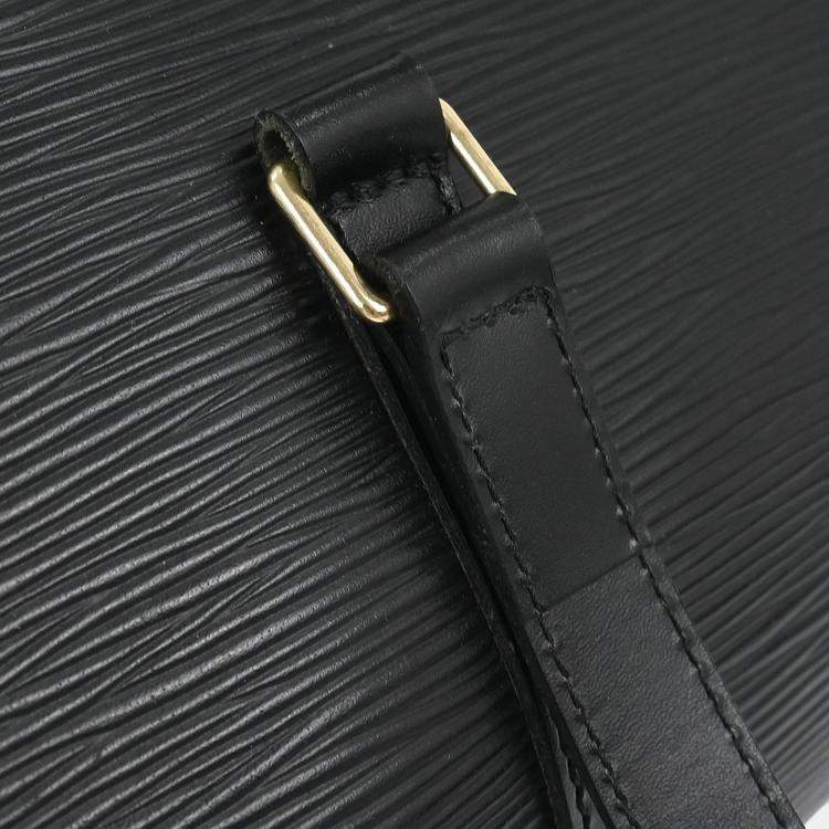Pre Owned Louis Vuitton Black Epi Soufflot Handbag