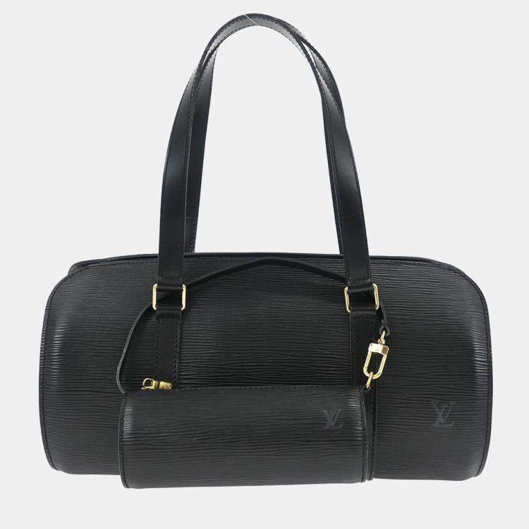 Pre Owned Louis Vuitton Black Epi Soufflot Handbag