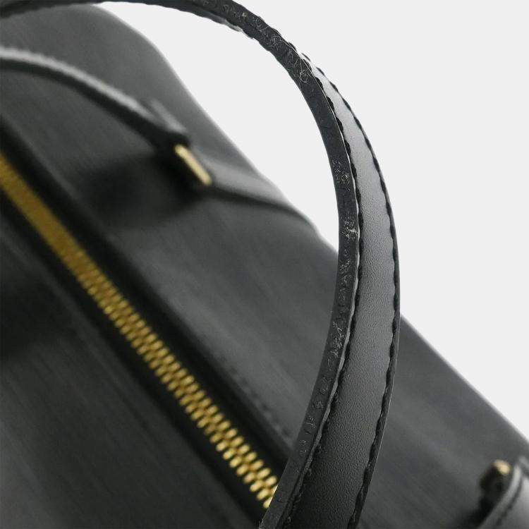 Pre Owned Louis Vuitton Black Epi Soufflot Handbag