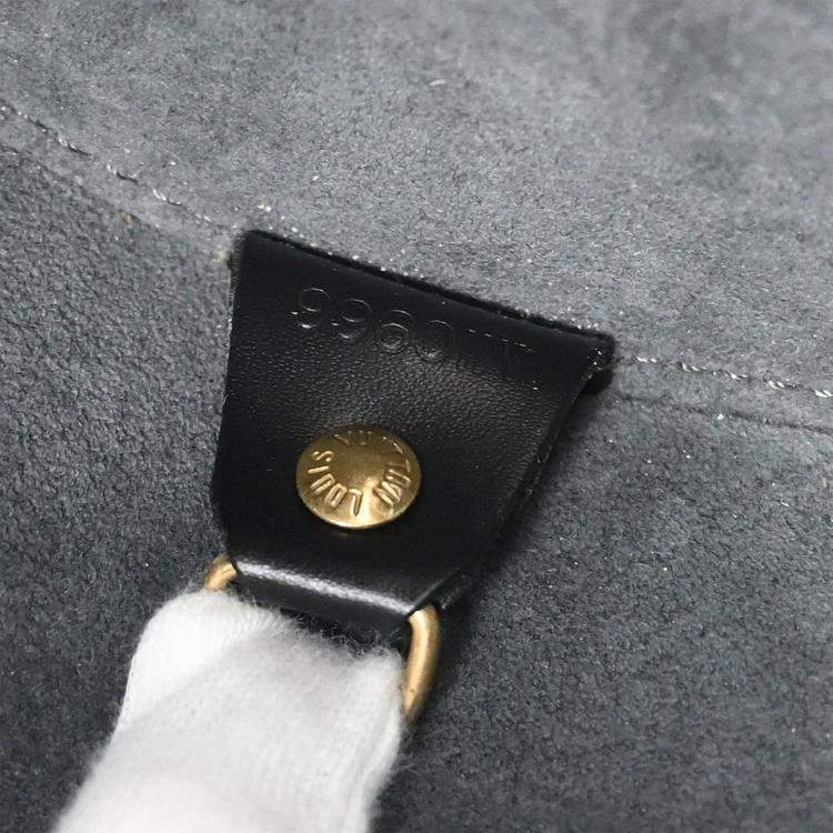 Pre Owned Louis Vuitton Black Epi Soufflot Handbag