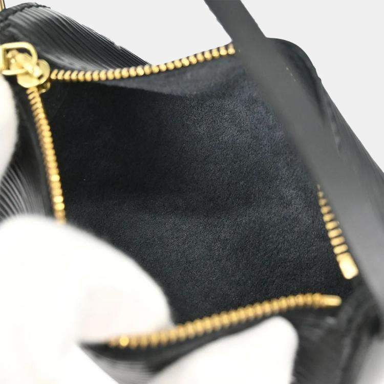 Pre Owned Louis Vuitton Black Epi Soufflot Handbag