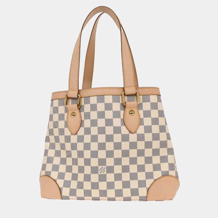 Pre Owned Louis Vuitton Damier Azur Hampstead PM Tote Handbag