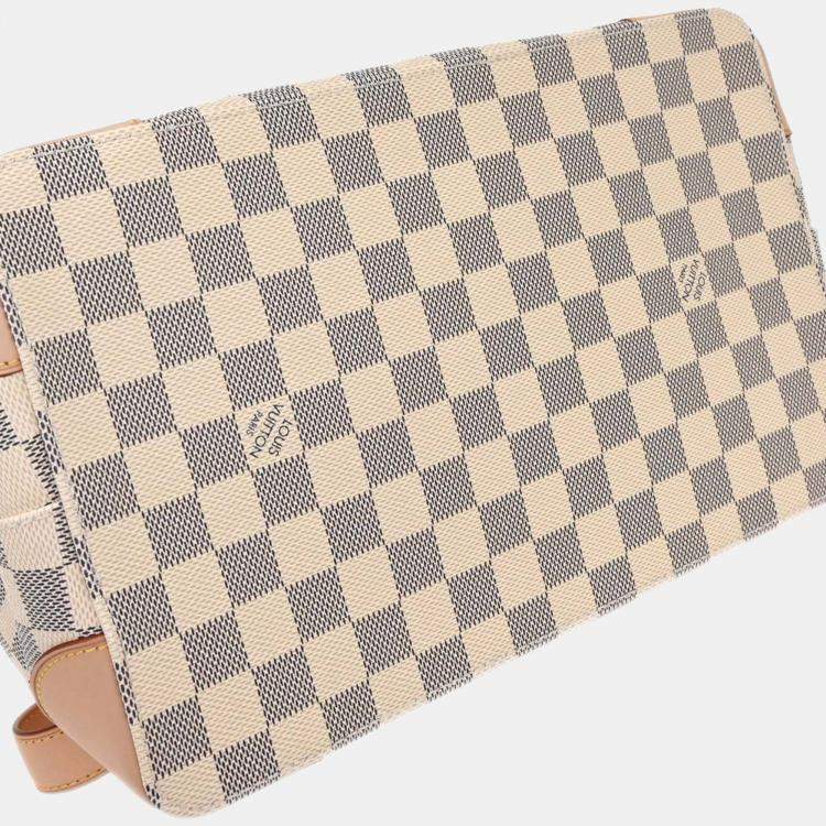 Pre Owned Louis Vuitton Damier Azur Hampstead PM Tote Handbag