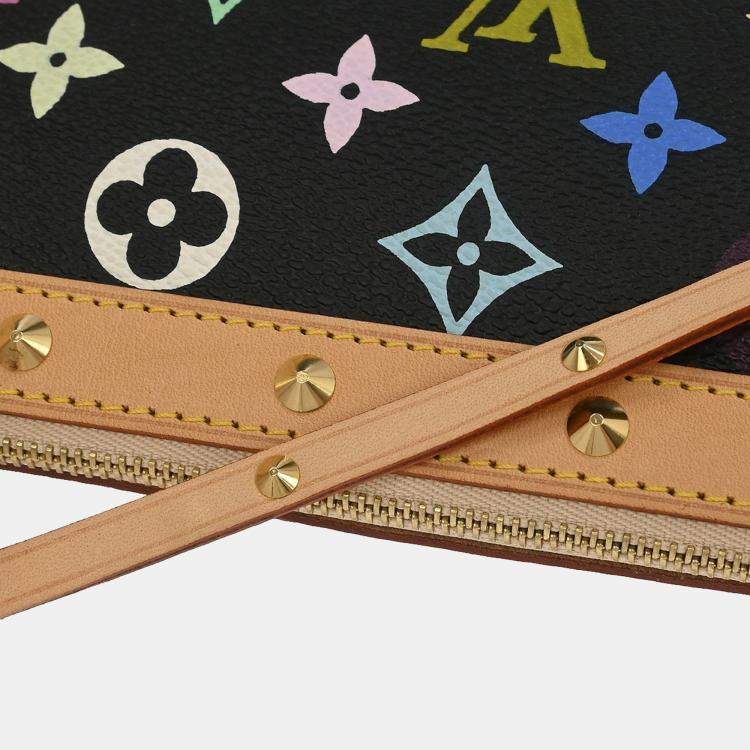 Pre Owned Louis Vuitton Black Multicolor Pochette Accessoires