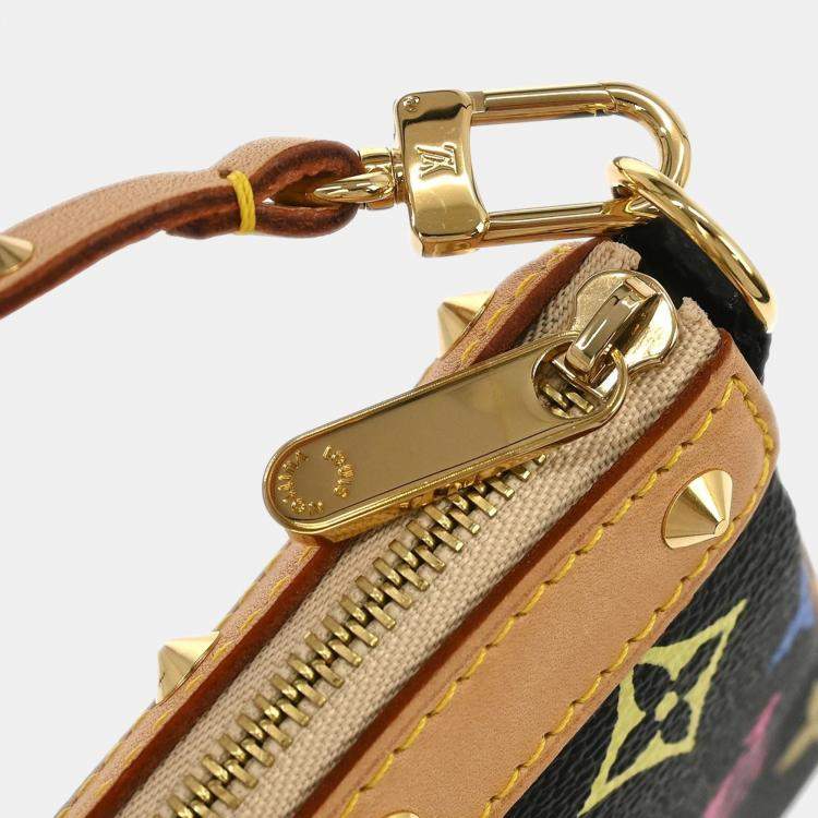 Pre Owned Louis Vuitton Black Multicolor Pochette Accessoires