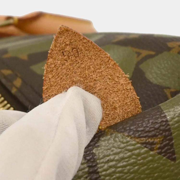 Pre Owned Louis Vuitton Khaki Monogram Graffiti Keepall 50 Duffle Bag