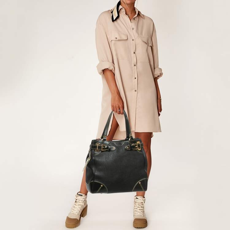 Pre Owned Louis Vuitton Black Suhali Leather Le Majestueux Bag