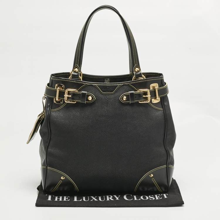 Pre Owned Louis Vuitton Black Suhali Leather Le Majestueux Bag