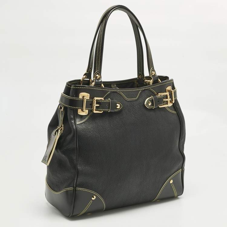 Pre Owned Louis Vuitton Black Suhali Leather Le Majestueux Bag