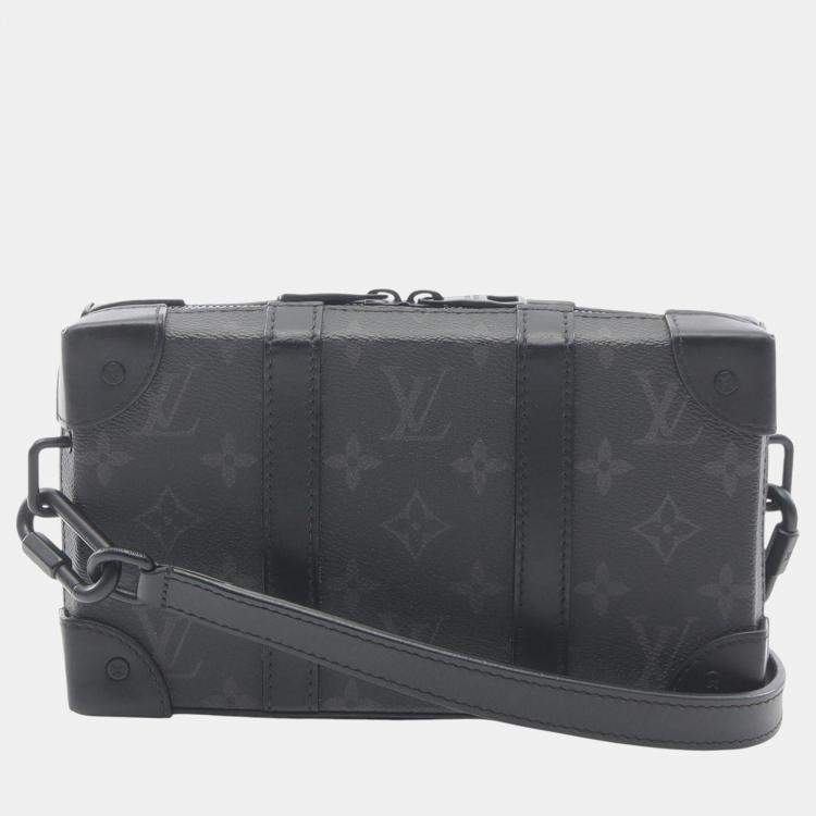 Pre Owned Louis Vuitton Black Monogram Eclipse Soft Trunk Wallet Crossbody