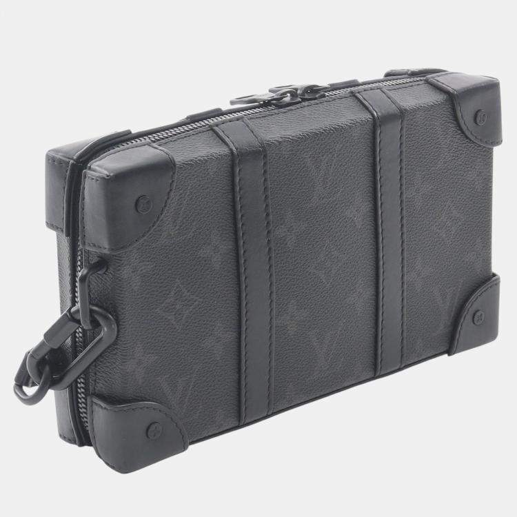 Pre Owned Louis Vuitton Black Monogram Eclipse Soft Trunk Wallet Crossbody