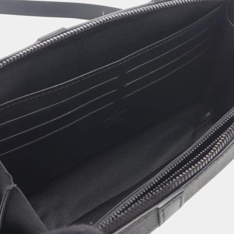 Pre Owned Louis Vuitton Black Monogram Eclipse Soft Trunk Wallet Crossbody