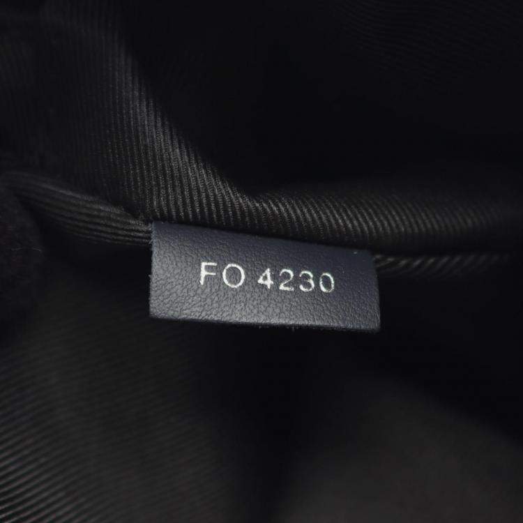 Pre Owned Louis Vuitton Blue Monogram Tapestry Outdoor Bumbag