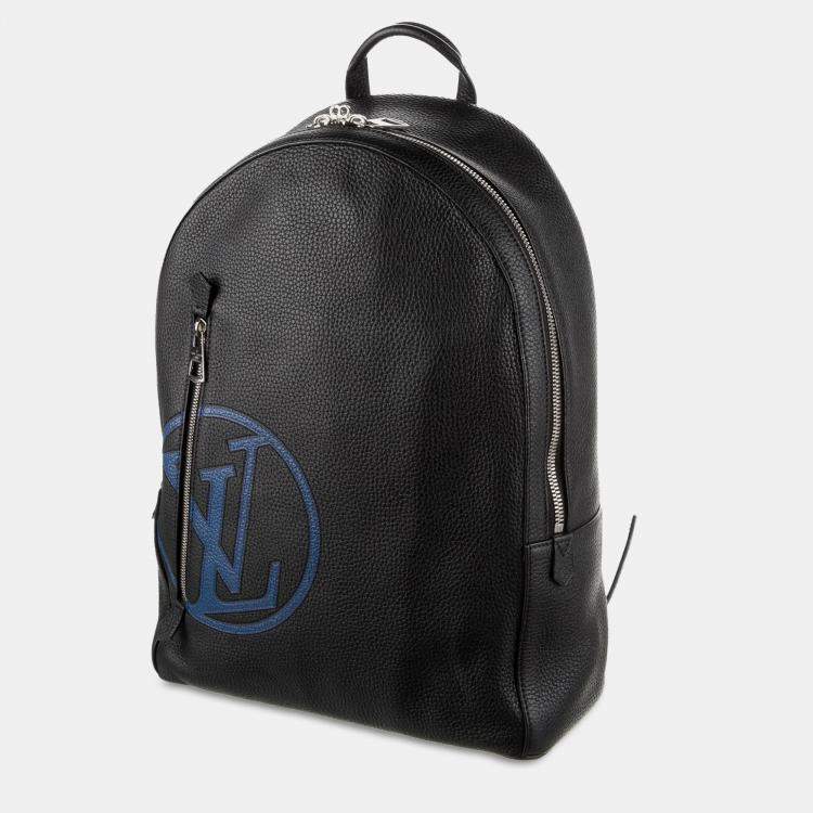 Pre Owned Louis Vuitton Black Blue Taurillon Armand LV Circle 