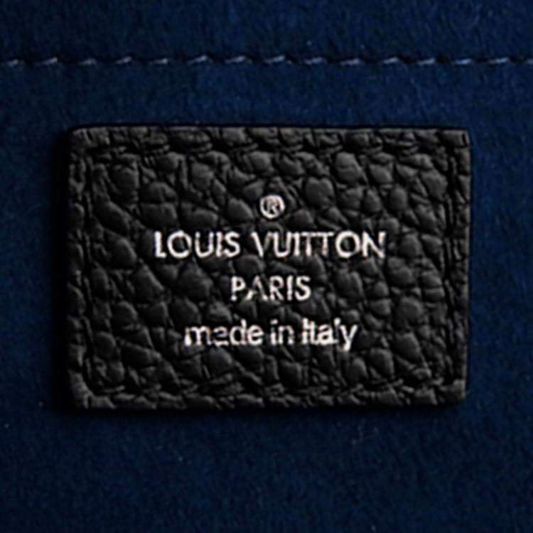 Pre Owned Louis Vuitton Black Blue Taurillon Armand LV Circle 