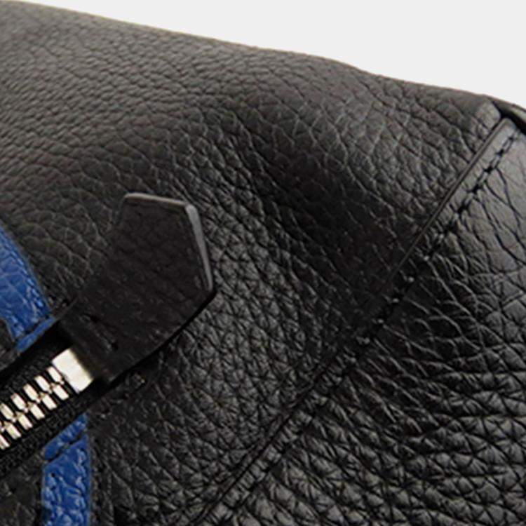Pre Owned Louis Vuitton Black Blue Taurillon Armand LV Circle 