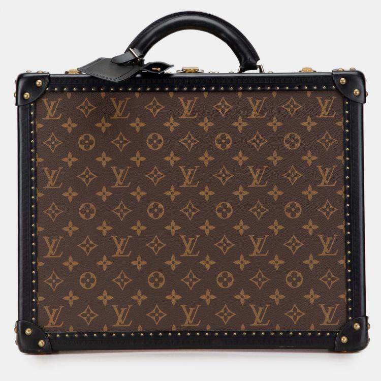 Pre Owned Louis Vuitton Brown Monogram Reverse Cotteville 40