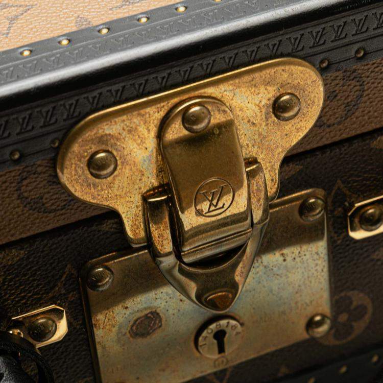 Pre Owned Louis Vuitton Brown Monogram Reverse Cotteville 40