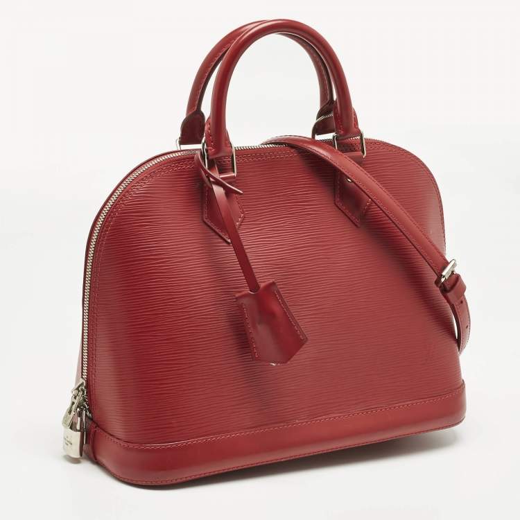 Pre Owned Louis Vuitton Rubis Epi Leather Alma PM Bag