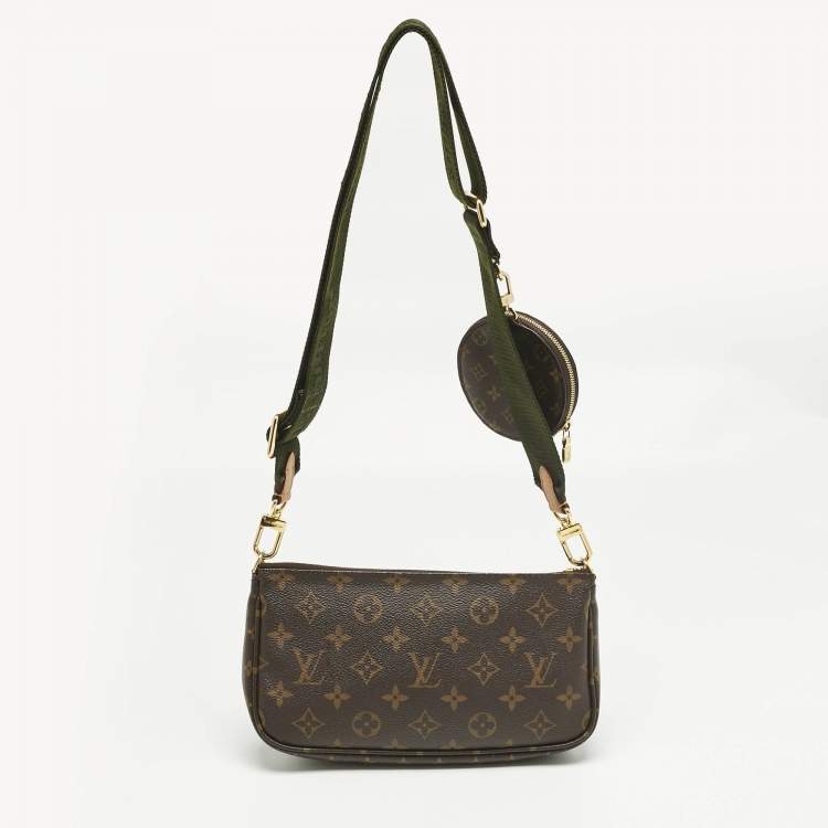 Pre Owned Louis Vuitton Khaki Monogram Canvas Multi Pochette Accessories Bag