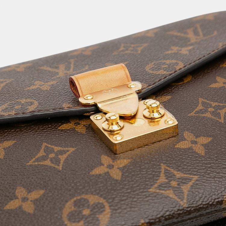 Pre Owned Louis Vuitton Brown Monogram Pochette Metis
