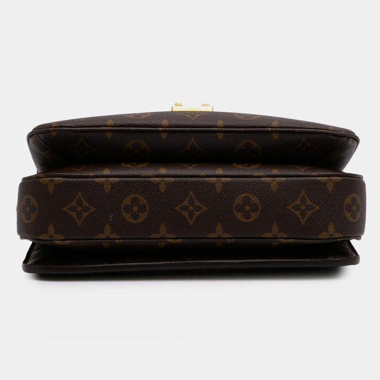 Pre Owned Louis Vuitton Brown Monogram Pochette Metis