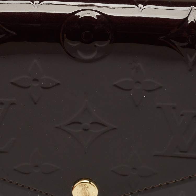 Pre Owned Louis Vuitton Amarante Monogram Vernis Pochette Felicie Bag