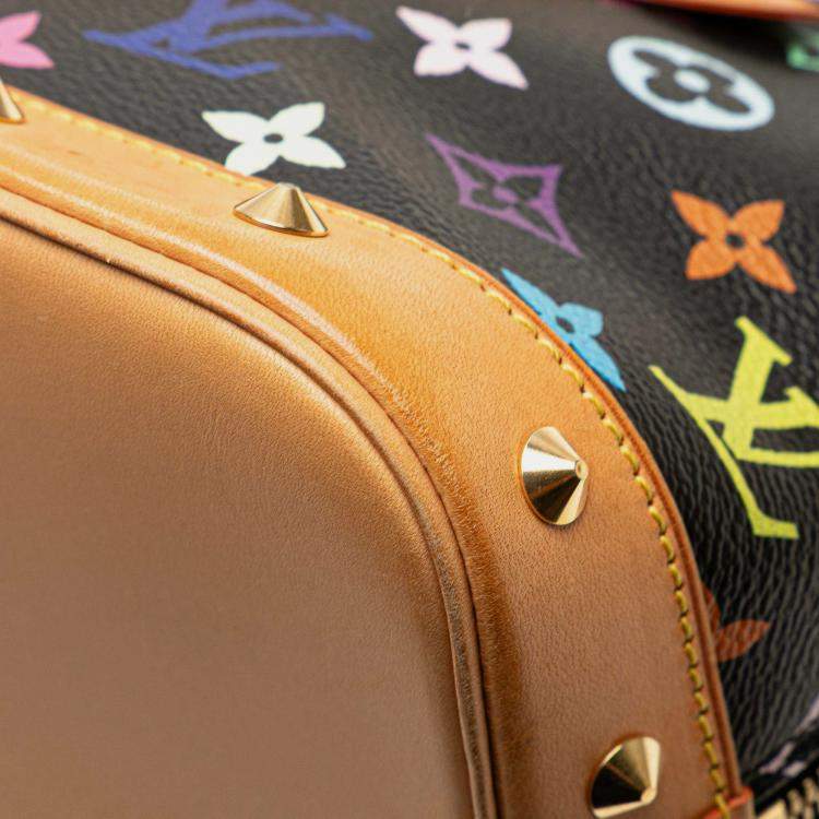 Pre Owned Louis Vuitton Black Monogram Multicolore Alma PM