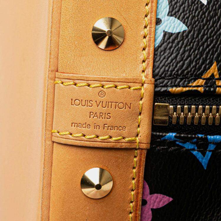 Pre Owned Louis Vuitton Black Monogram Multicolore Alma PM