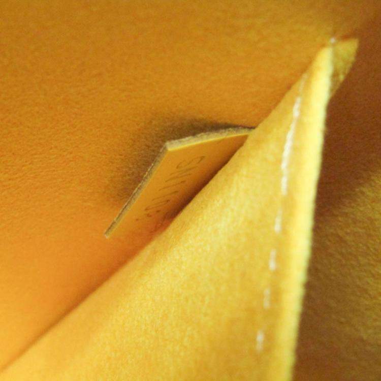 Pre Owned Louis Vuitton Epi Alma mini Shoulder Bag Citron Yellow