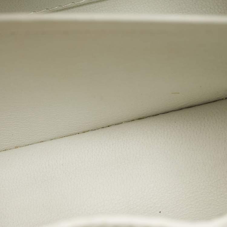Pre Owned Louis Vuitton White Alligator Mini Capucines Bag