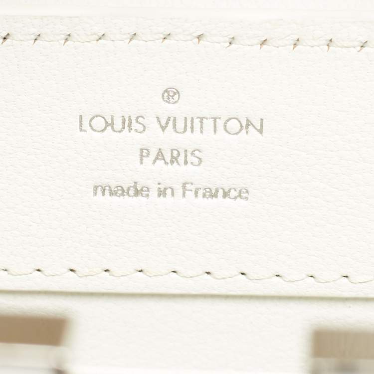 Pre Owned Louis Vuitton White Alligator Mini Capucines Bag