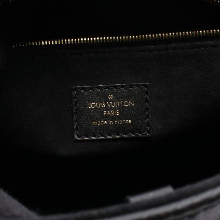 Pre Owned Louis Vuitton On The Go Pm Handbag In Monogram Empreinte Leather  Black