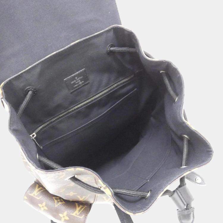 Pre Owned Louis Vuitton Monogram Macassar Christopher Mm Backpack