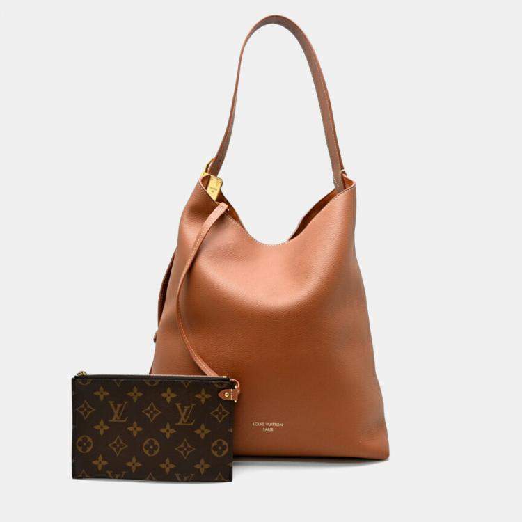 Pre Owned Louis Vuitton Lowkey Hobo Mm Cognac  Grained Calfskin Leather  Shoulder Bag 