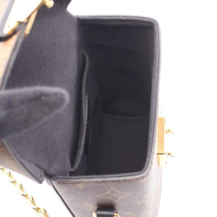 Pre Owned Louis Vuitton Camera Box Handbag  Coated Canvas And Leather  Monogram Reverse  Brown