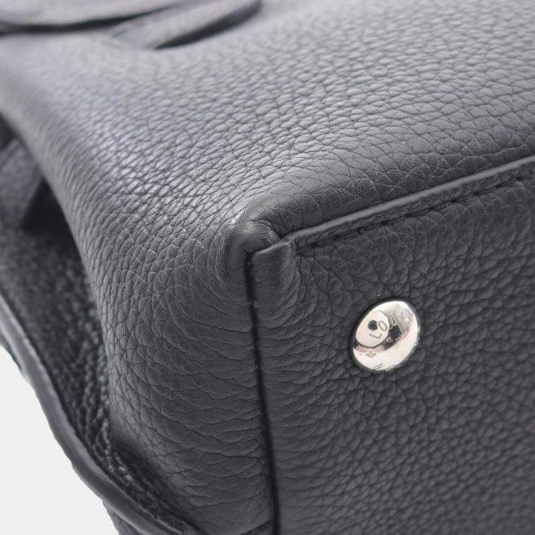 Pre Owned Louis Vuitton Lockme Evermini Handbag  Leather  Black