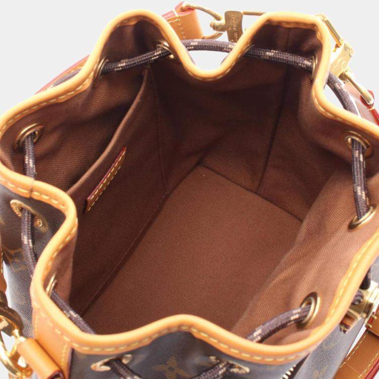 Pre Owned Louis Vuitton Noe Cargo Brown Coated Canvas Leather  Monogram  Handbag  