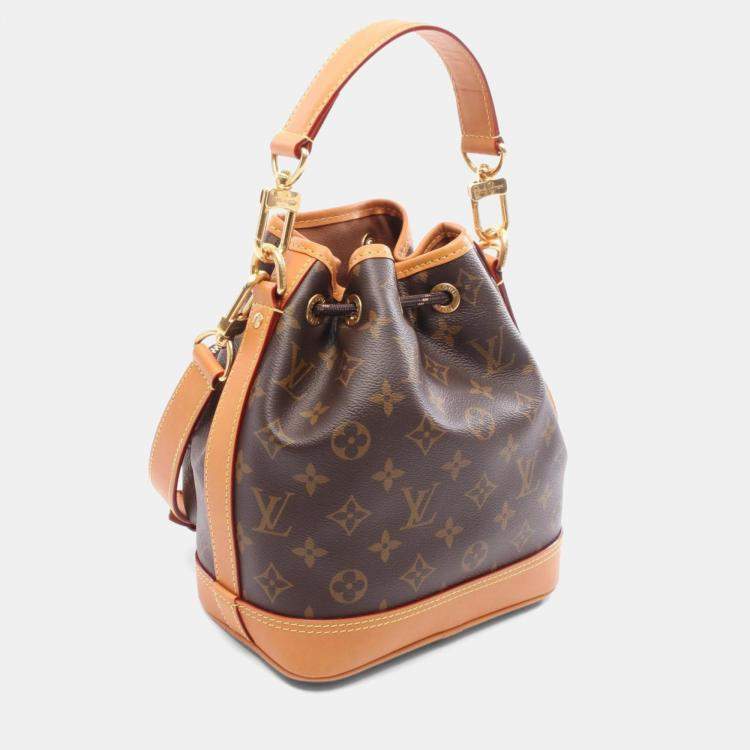 Pre Owned Louis Vuitton Noe Cargo Brown Coated Canvas Leather  Monogram  Handbag  