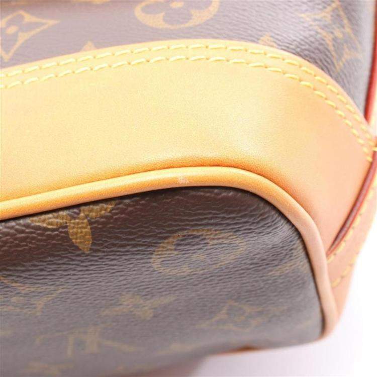 Pre Owned Louis Vuitton Noe Cargo Brown Coated Canvas Leather  Monogram  Handbag  