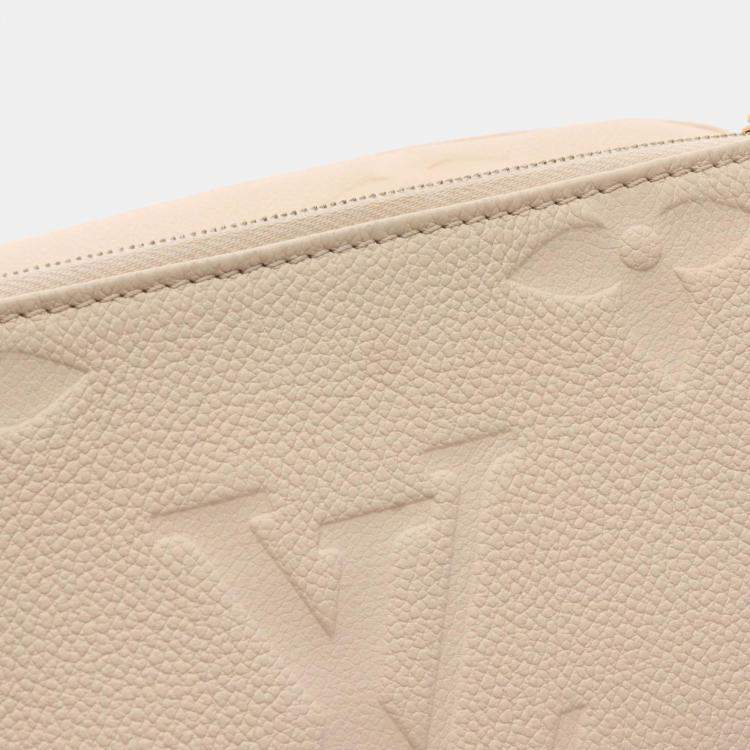 Pre Owned Louis Vuitton Multi Pochette Accessoires Shoulder Bag In Cream Monogram Empreinte Leather