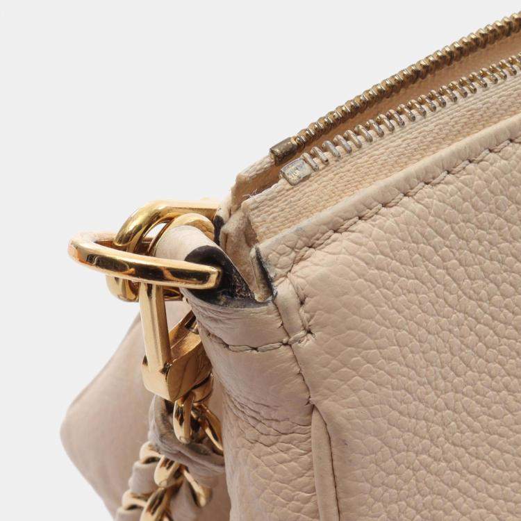 Pre Owned Louis Vuitton Multi Pochette Accessoires Shoulder Bag In Cream Monogram Empreinte Leather