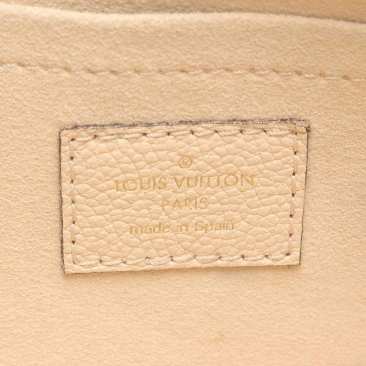 Pre Owned Louis Vuitton Multi Pochette Accessoires Shoulder Bag In Cream Monogram Empreinte Leather