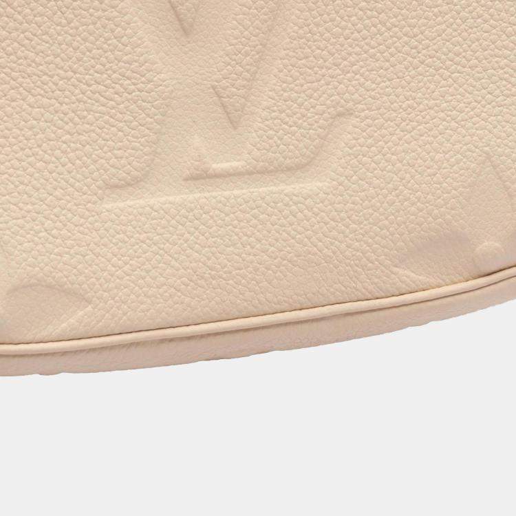 Pre Owned Louis Vuitton Multi Pochette Accessoires Shoulder Bag In Cream Monogram Empreinte Leather