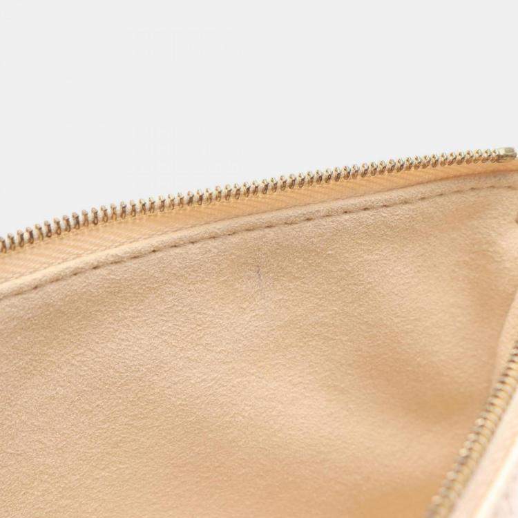 Pre Owned Louis Vuitton Multi Pochette Accessoires Shoulder Bag In Cream Monogram Empreinte Leather
