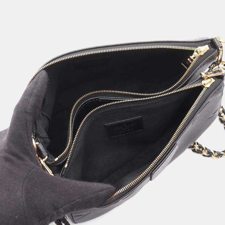 Pre Owned Louis Vuitton Multi Pochette Accessoires Shoulder Bag In Monogram Empreinte Leather  Black